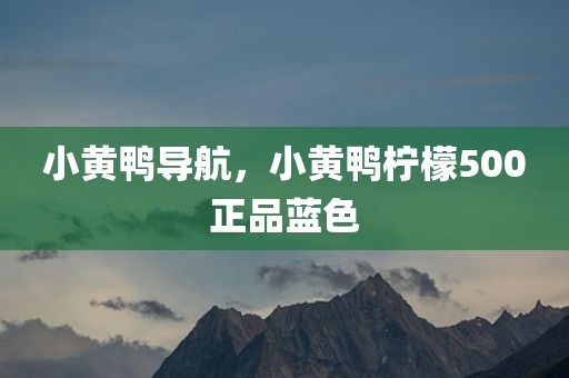 小黄鸭导航，小黄鸭柠檬500正品蓝色