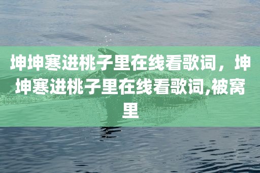 坤坤寒进桃子里在线看歌词，坤坤寒进桃子里在线看歌词,被窝里