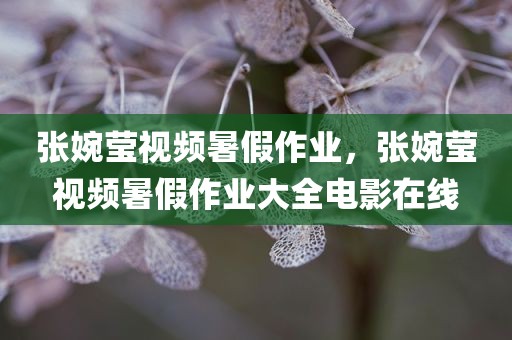 张婉莹视频暑假作业，张婉莹视频暑假作业大全电影在线