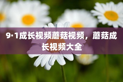 9·1成长视频蘑菇视频，蘑菇成长视频大全