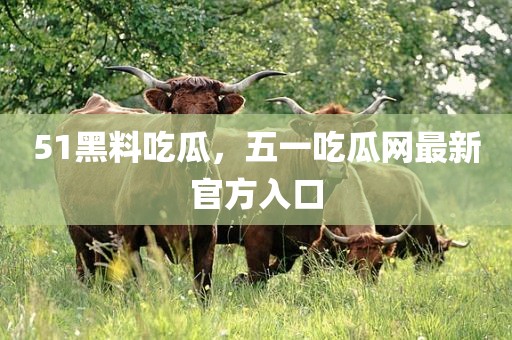 51黑料吃瓜，五一吃瓜网最新官方入口