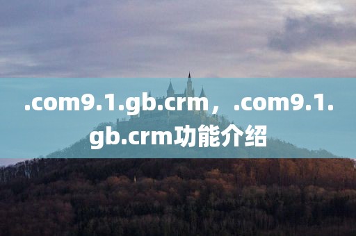 .com9.1.gb.crm，.com9.1.gb.crm功能介绍