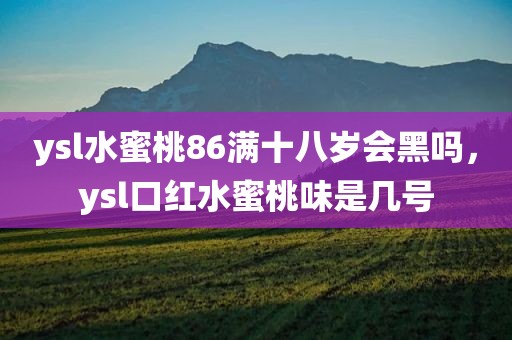 ysl水蜜桃86满十八岁会黑吗，ysl口红水蜜桃味是几号