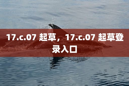 17.c.07 起草，17.c.07 起草登录入口
