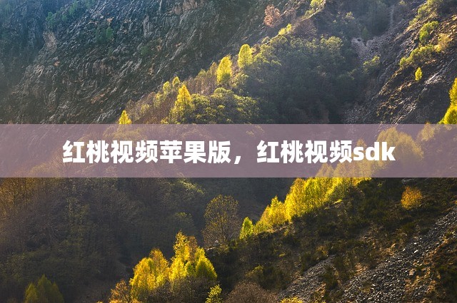 红桃视频苹果版，红桃视频sdk