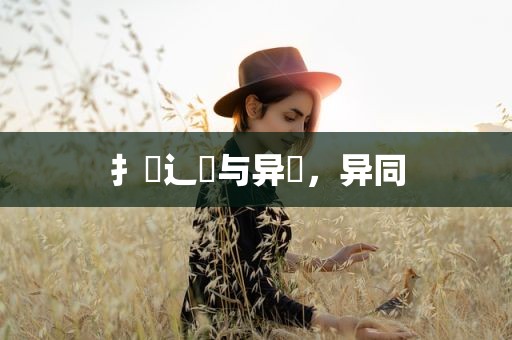扌喿辶畐与异畬，异同