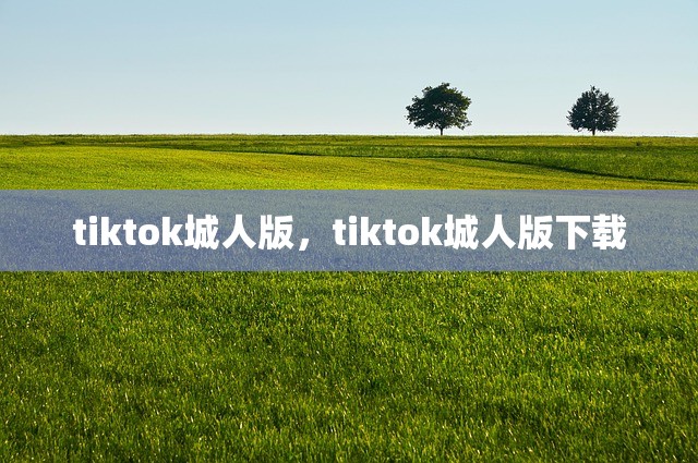 tiktok城人版，tiktok城人版下载