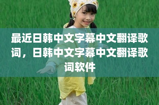 最近日韩中文字幕中文翻译歌词，日韩中文字幕中文翻译歌词软件