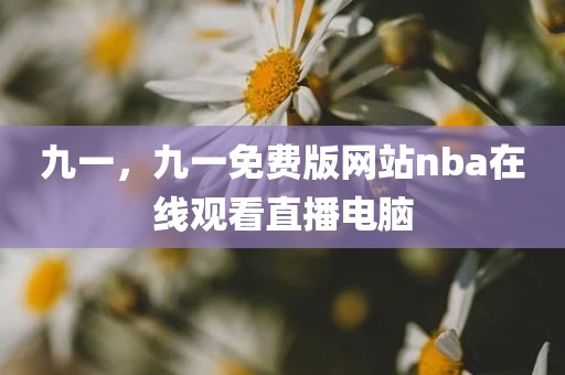 九一，九一免费版网站nba在线观看直播电脑
