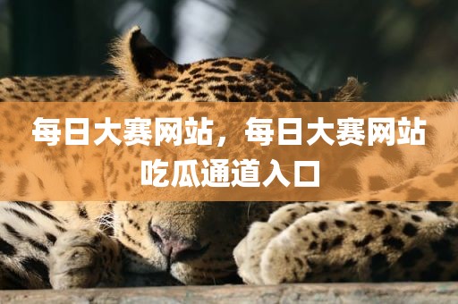 每日大赛网站，每日大赛网站吃瓜通道入口