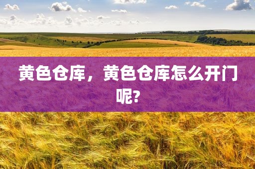 黄色仓库，黄色仓库怎么开门呢?