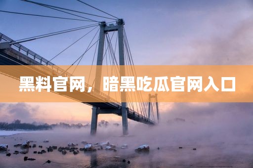 黑料官网，暗黑吃瓜官网入口
