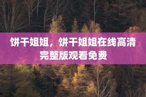 饼干姐姐，饼干姐姐在线高清完整版观看免费
