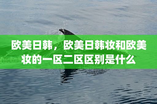 欧美日韩，欧美日韩妆和欧美妆的一区二区区别是什么