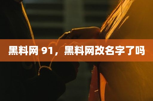黑料网 91，黑料网改名字了吗