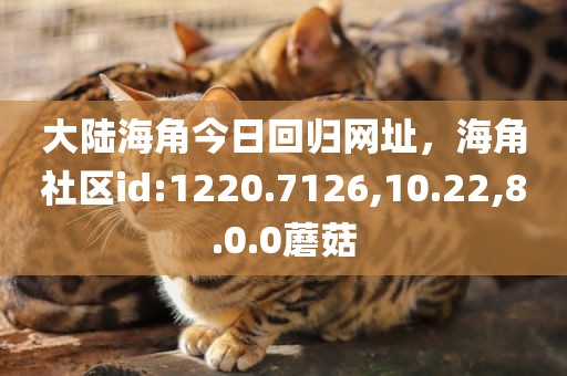 大陆海角今日回归网址，海角社区id:1220.7126,10.22,8.0.0蘑菇