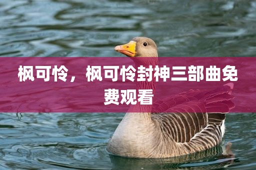 枫可怜，枫可怜封神三部曲免费观看