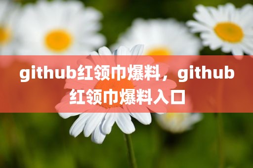github红领巾爆料，github红领巾爆料入口