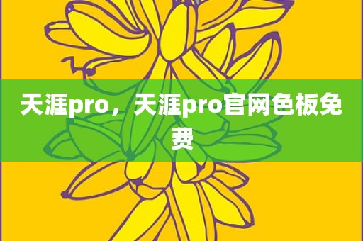 天涯pro，天涯pro官网色板免费