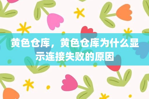 黄色仓库，黄色仓库为什么显示连接失败的原因