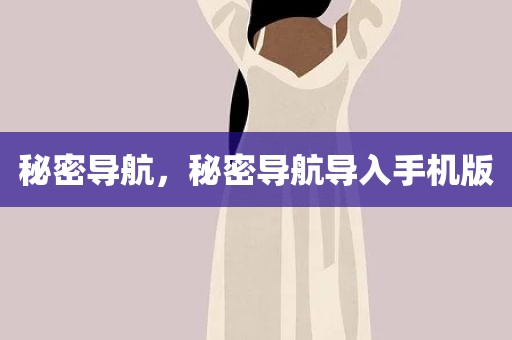 秘密导航，秘密导航导入手机版