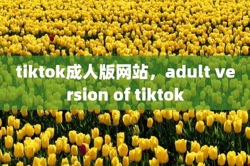 tiktok成人版网站，adult version of tiktok
