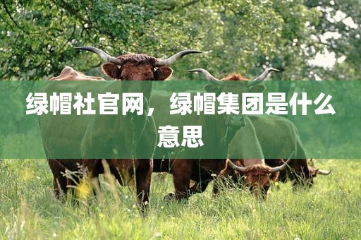 绿帽社官网，绿帽集团是什么意思
