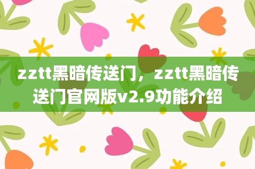 zztt黑暗传送门，zztt黑暗传送门官网版v2.9功能介绍