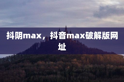 抖阴max，抖音max破解版网址