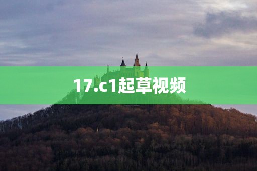 17.c1起草视频