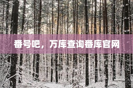 番号吧，万库查询番库官网