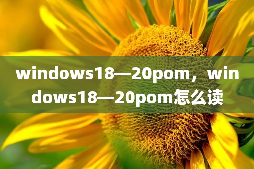 windows18—20pom，windows18—20pom怎么读