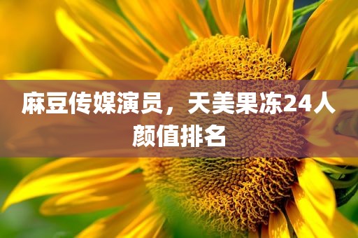 麻豆传媒演员，天美果冻24人颜值排名