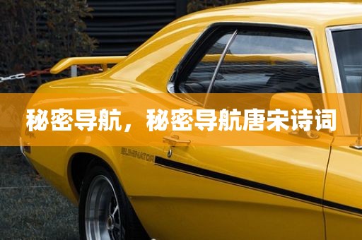 秘密导航，秘密导航唐宋诗词