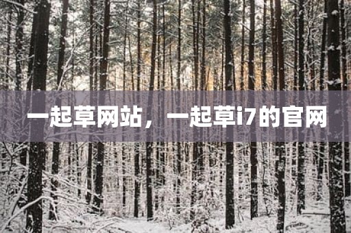 一起草网站，一起草i7的官网