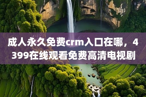成人永久免费crm入口在哪，4399在线观看免费高清电视剧