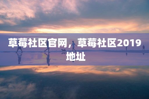 草莓社区官网，草莓社区2019 地址