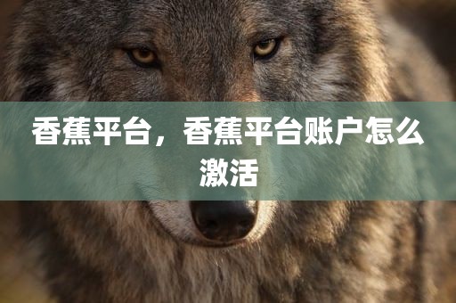 香蕉平台，香蕉平台账户怎么激活
