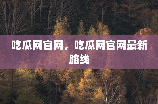 吃瓜网官网，吃瓜网官网最新路线