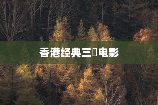 香港经典三㚫电影