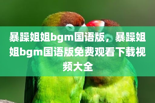 暴躁姐姐bgm国语版，暴躁姐姐bgm国语版免费观看下载视频大全