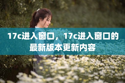 17c进入窗口，17c进入窗口的最新版本更新内容