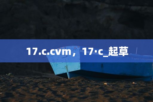 17.c.cvm，17·c_起草