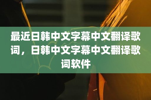 最近日韩中文字幕中文翻译歌词，日韩中文字幕中文翻译歌词软件