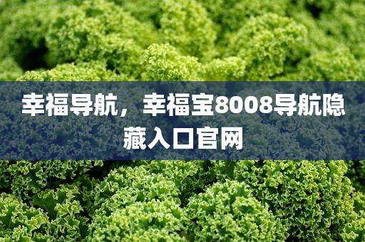 幸福导航，幸福宝8008导航隐藏入口官网