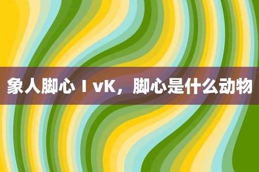 象人脚心ⅠvK，脚心是什么动物