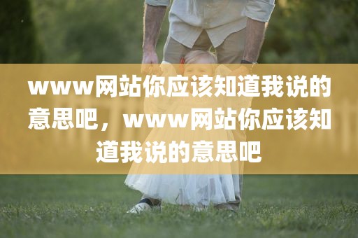 www网站你应该知道我说的意思吧，www网站你应该知道我说的意思吧