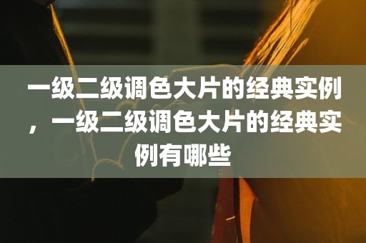 一级二级调色大片的经典实例，一级二级调色大片的经典实例有哪些