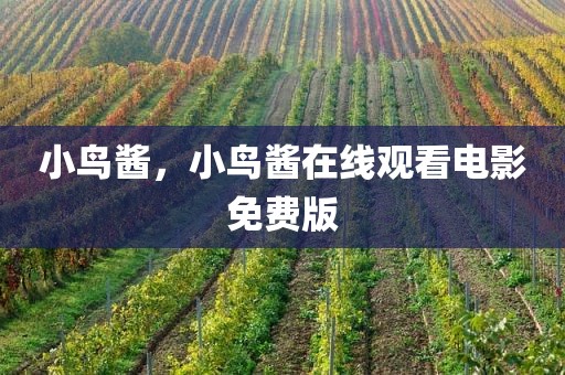 小鸟酱，小鸟酱在线观看电影免费版