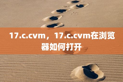 17.c.cvm，17.c.cvm在浏览器如何打开